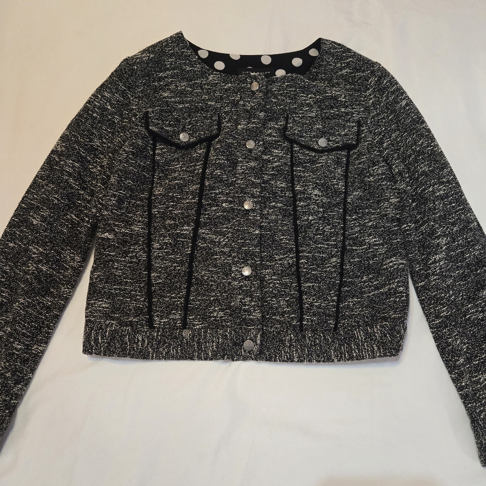 Slate & Willow Black and White Tweed Jacket